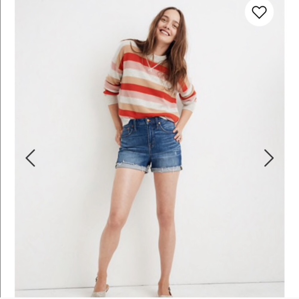 Madewell High Rose Denim Shorts